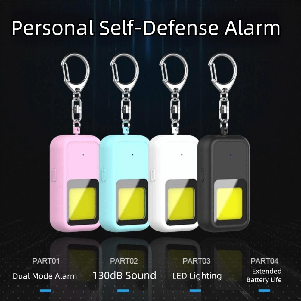 130 DB Self Defence Alarm Keychain Low Battery Notice Emergency Safety Alarm Women