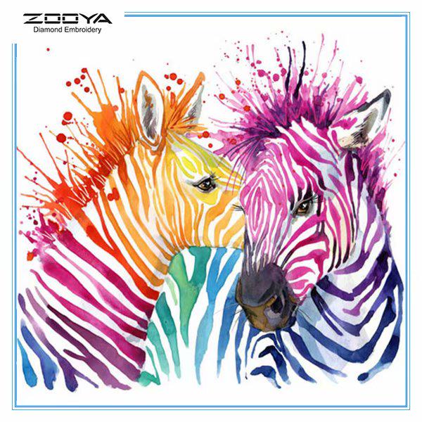 

ZOOYA DIY 5D Полный дрель Алмазная картина Животное Зебра Вышивка Крестом Мозаика Домашний Декор Подарок