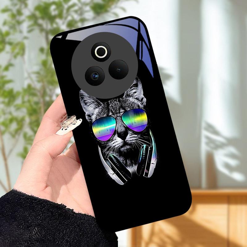 Tempered Glass Phone Case For OPPO Realme P3 Pro 5G Funda Shockproof Hard PC Shell Back Cover For Realme P3Pro RMX5032 Coque