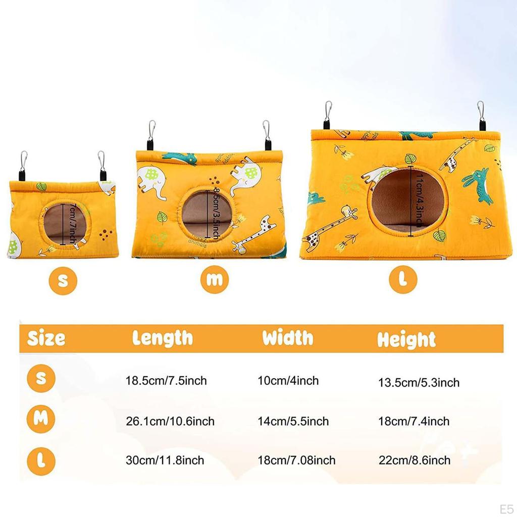 Birdcage Hanging Perch Hut Plush Birds Hideaway Sleeping Bed Bird Hammock for Parrot