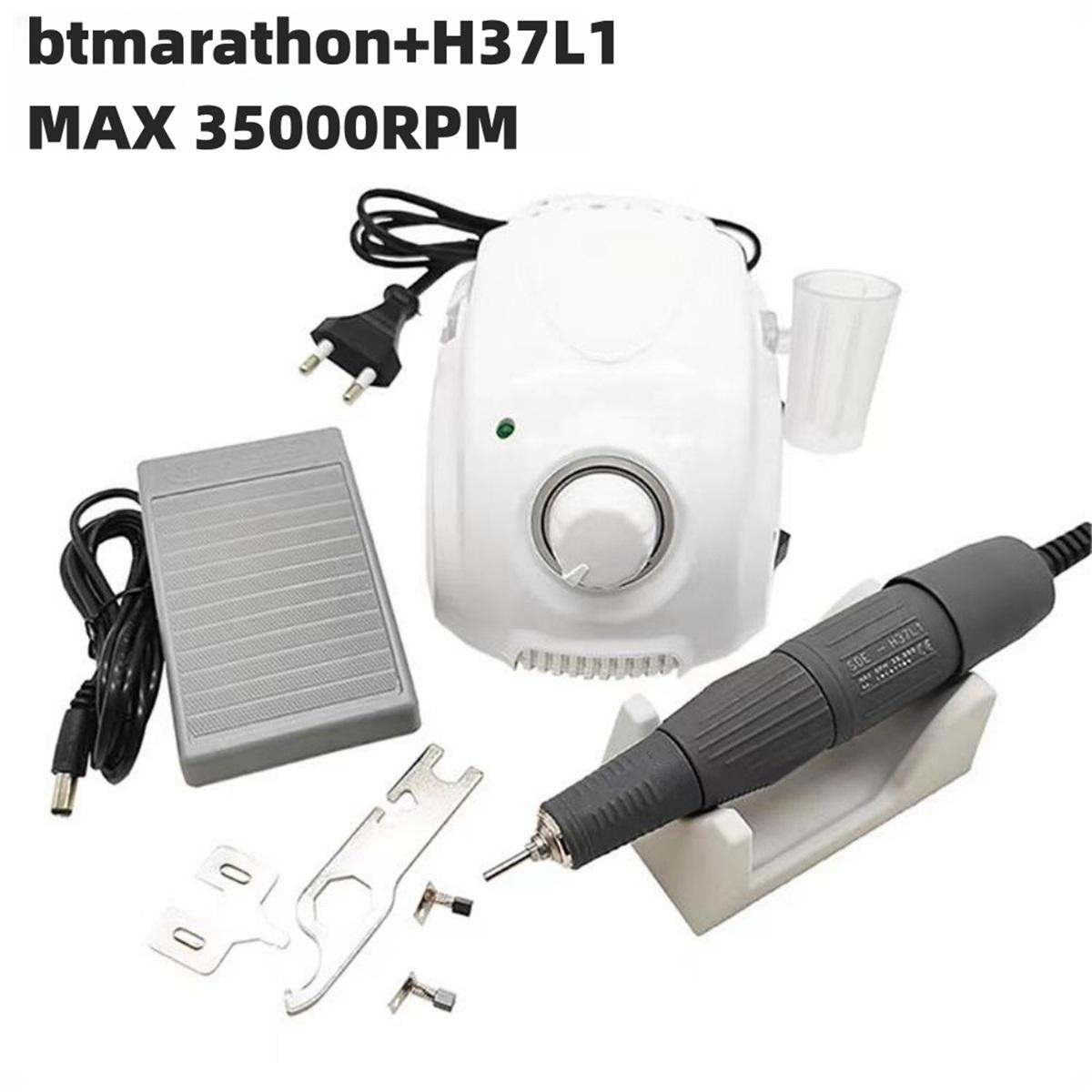 

65W BT Marathon Champion-3 Manicure Machine 45K 35K H37L1 H200 Handle Electric Nail Drill Milling Cutter Polishing Nail File Set 2.35mm