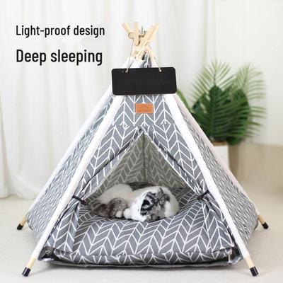 Fully Washable Pet Tent: Foldable Cat Bed & House for All Seasons