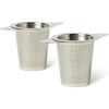 Conjunto de Coadores de Chá em Aço Inoxidável 304 com Tampas – 2 Peças, Resistente à Ferrugem, Malha Ultra Fina, Seguro para Lava-Louças, Tampa de Dupla Utilização como Porta-Copos