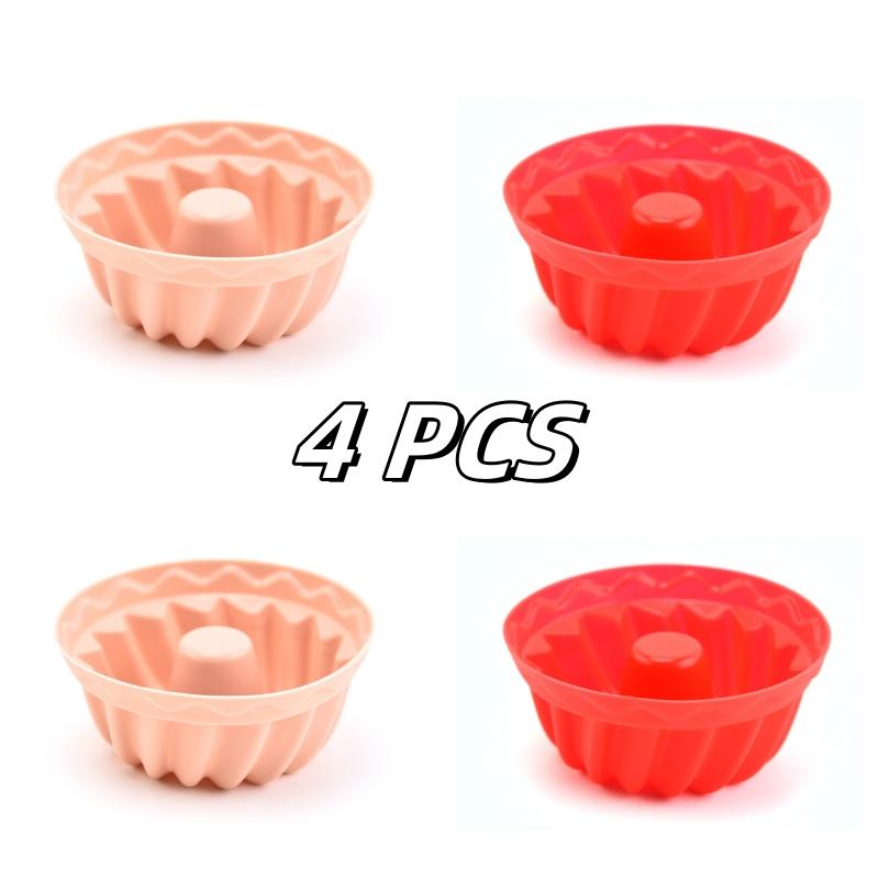 4pcs  Silicone Muffin Cupcake Mold Making Cake Pudding Jelly Baking Tools Are Simple and Convenient