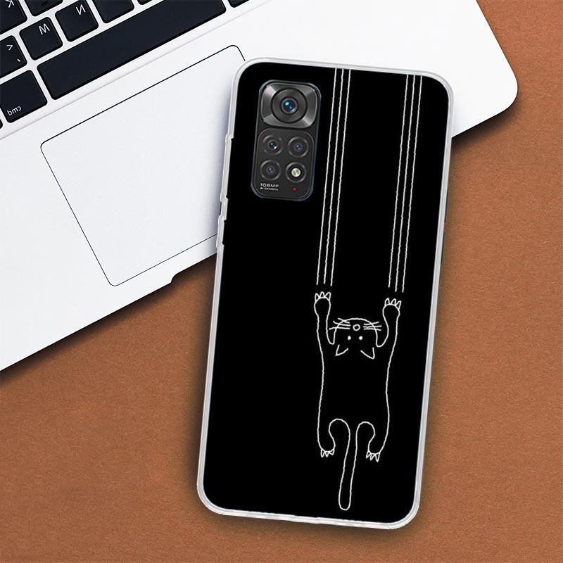 Cat Footprint Funny Paw Cute Phone Case For Xiaomi Redmi Note 13 12 12S 11 11S 10 10S 9 9S 11T 11E Pro Plus 8 8T 7 + Coque Cover