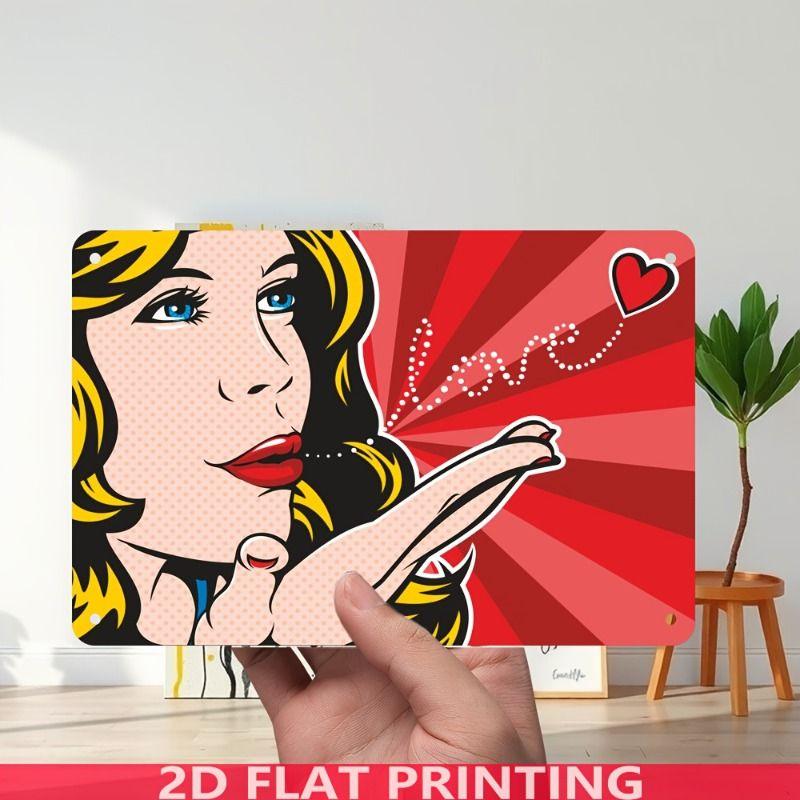 Metallschild im Valentinstags-Thema für Bar, Café, Restaurant