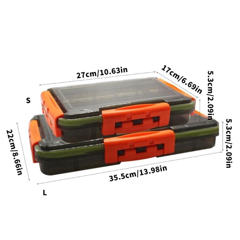 Fishing Box Waterproof Plastic Fishing Lures Box Lures Hook Minnows Baits Storage Case Multifunctional Fishing Tool