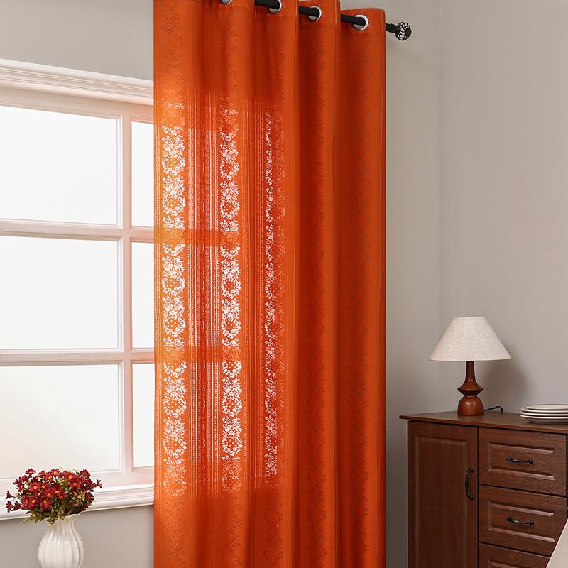 

Мереживні штори Ажурні перфоровані штори Прозорі штори для спальні вітальні балкона Однотонні прості світлофільтруючі штори для приватності 140*100cm