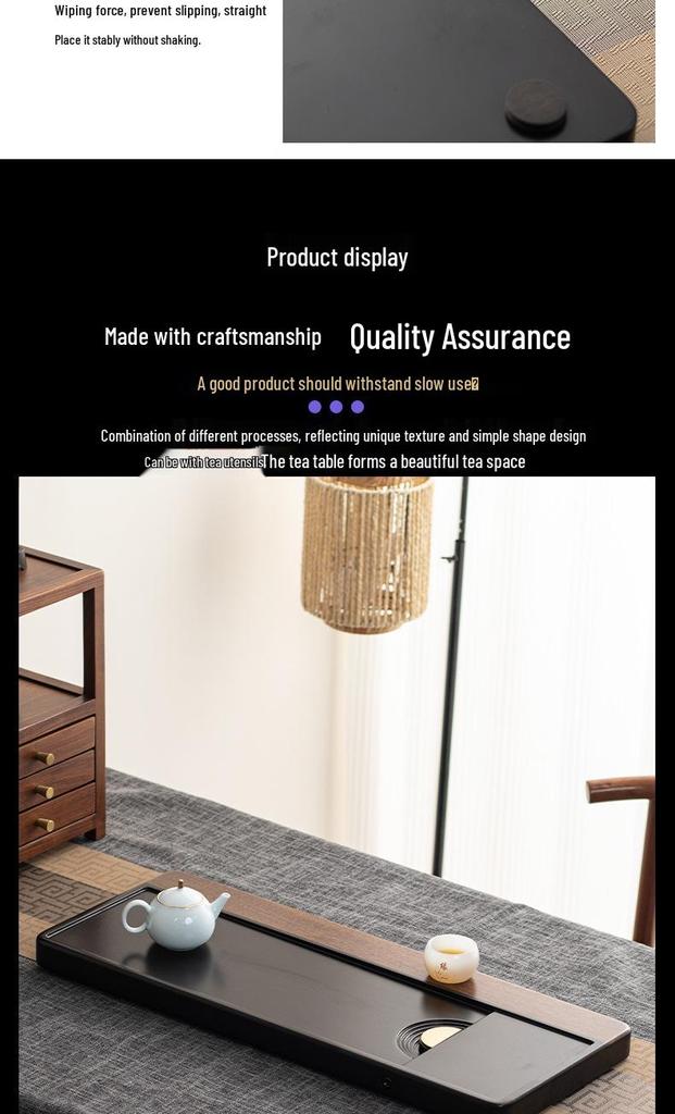 Walnut Wood Bakelite Tea Tray for Kung Fu Tea Set - Small and Large Options Available