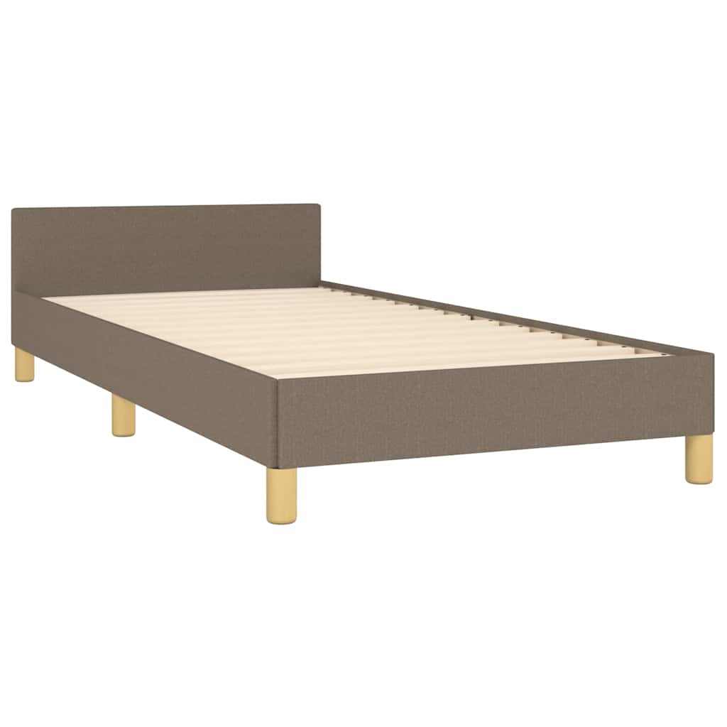 Vidaxl Rama Łóżka Z Zagłówkiem Bez Materaca, Taupe, 80X200 Cm, Tkaniną
