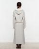 The Museum Visitor Raw Edge Long Skirt (Light Gray)