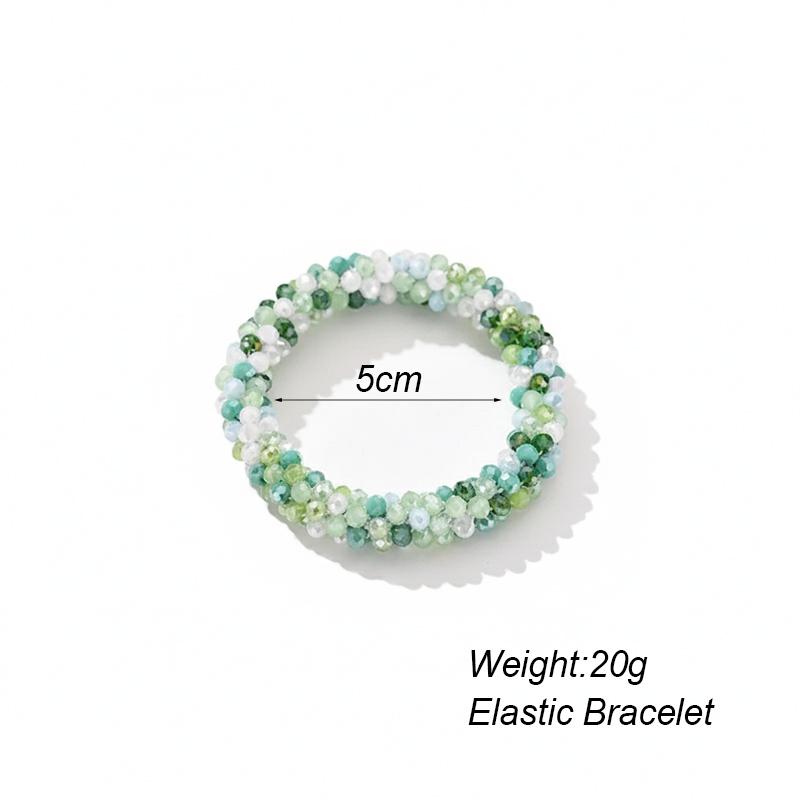 Fashion Colorful Crystal Bracelets for Women Unique Simple Elastic Rope Temperament Charm Bracelet Hairband Jewelry