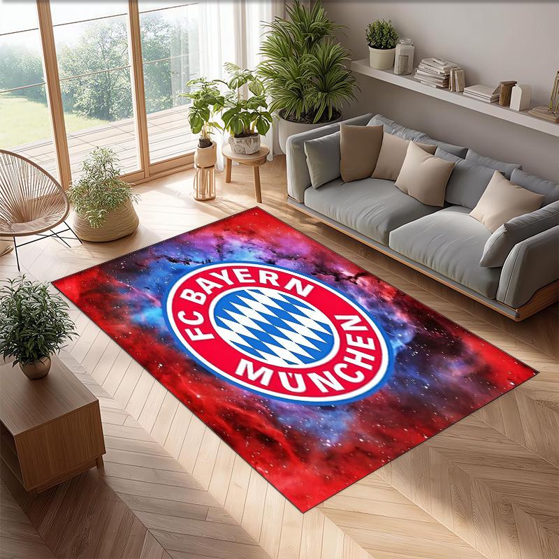 Bayern Munich Theme rug Soft Crystal Velvet Area Rug Non-Slip Floor Carpet for Living Room Bedroom Nursery