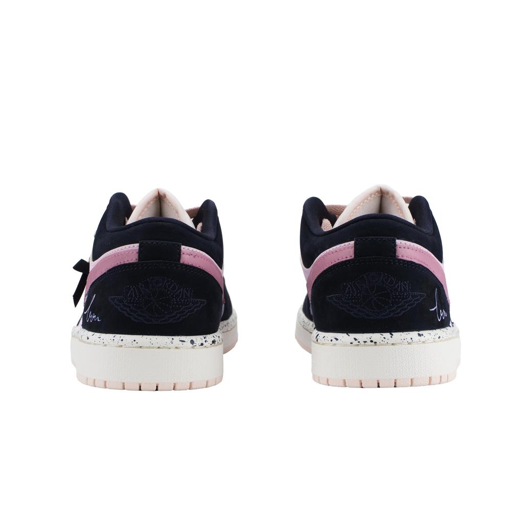 Jordan Air Jordan 1 Sweet Berry Island Cushioning, Wear Resistant Low Top Vintage Basketball Shoes Unisex Black Pink DC0774-003(Team836-)