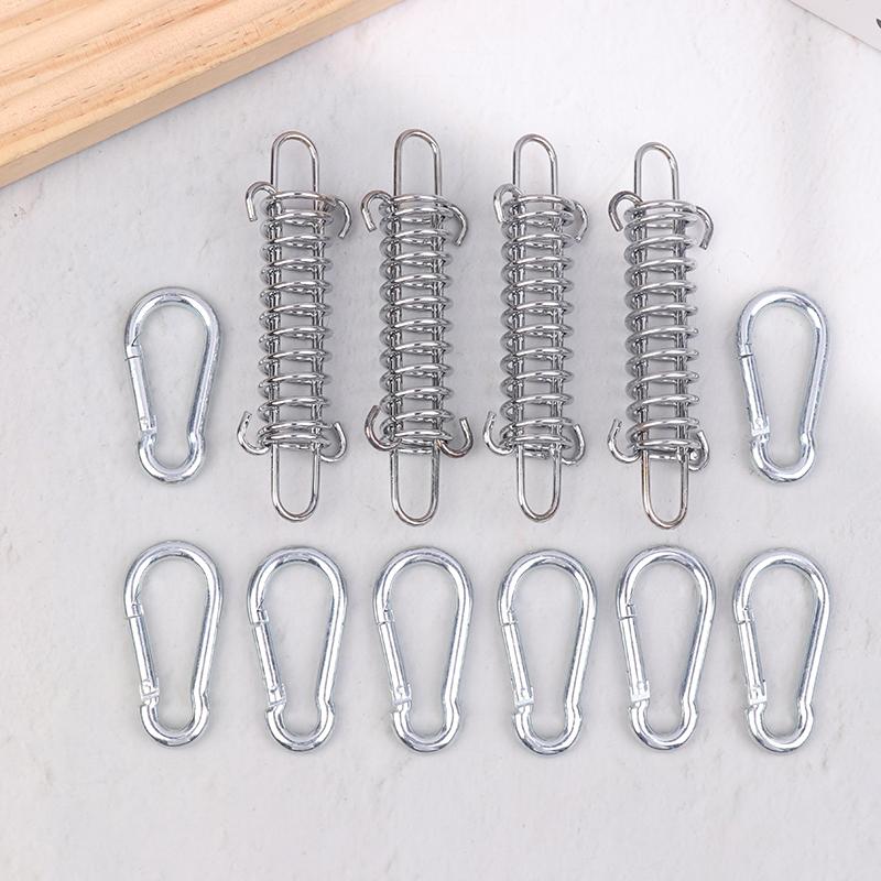 1/4/5 Conjuntos Tenda de Camping Corda de Vento Fivela de Mola Tensionador de Tenda Estacas de Deck ao Ar Livre com Clipes Mosquetão Tensionador de Toldo Gancho Fixo