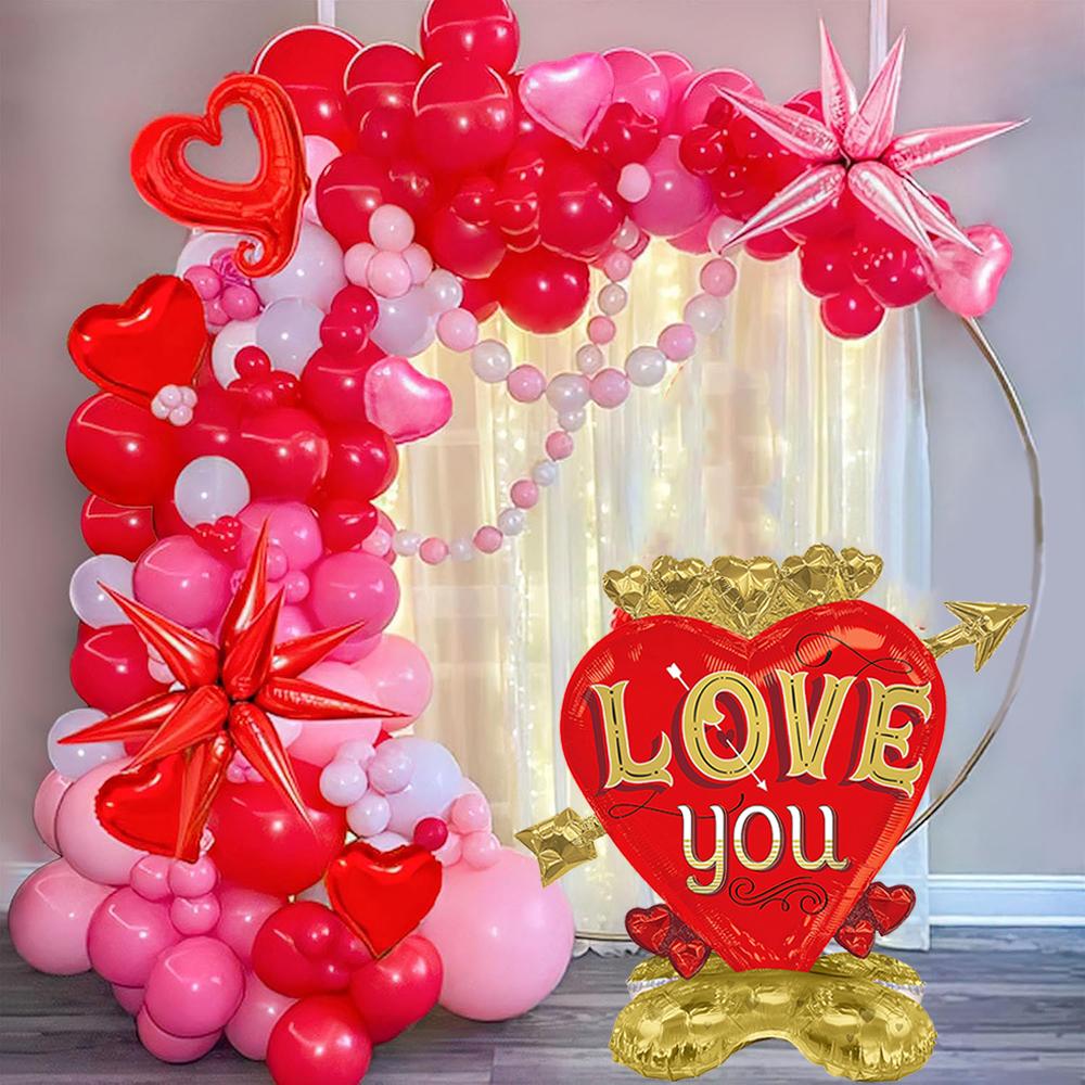 1 Stück Ballon, der dein Herz trifft, Valentinstag Aluminiumfolienballon, Geeignet für Valentinstag, Valentinstag