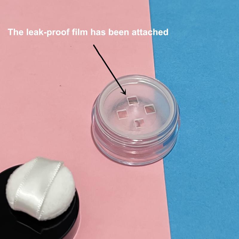 3G Plastic Empty Loose Powder Jar With Makeup Puff Box Sifter Container Cosmetic Jar Portable Loose Powder Box Refillable Case