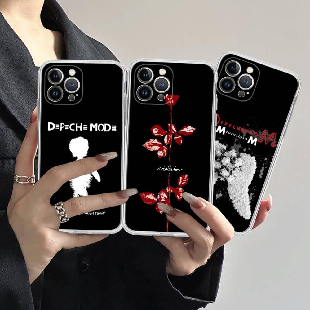 Custodia morbida trasparente per telefono con logo della band rock Depeche Mode Per iPhone 15 12 14 16 17 13 Plus 11 Pro Max 13 Pro