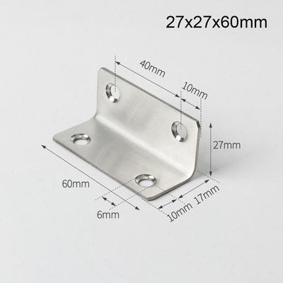 Reinforcement Stainless Steel Angle Corner Code L Shape 90 Degree Brackets Stand Thicken Extended Furniture Hardware