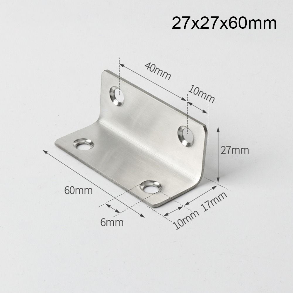 Reinforcement Stainless Steel Angle Corner Code L Shape 90 Degree Brackets Stand Thicken Extended Furniture Hardware