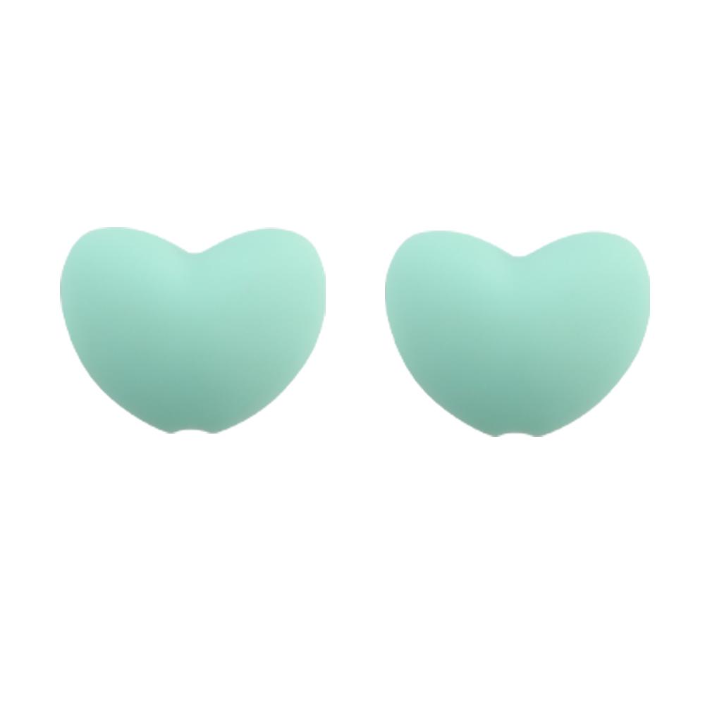 Kovict 21pcs Silicone Beads Heart Shape Charm For Jewelry Making Necklace Bracelets Accessories
