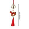 Chinese New Year Horse Pendant 2026 Feng Shui Zodiac Animal Charm Hanging Tassel Ornament With Bell For Home Window Car Decor