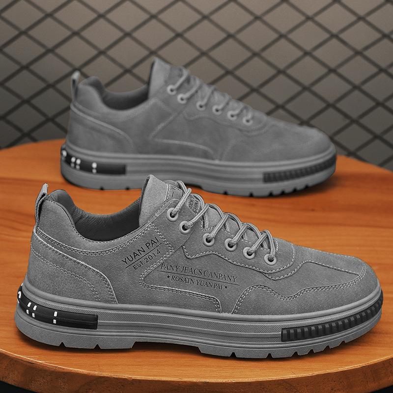 

Весна Осень 2024 Мужские ботинки Уличные Ботинки на платформе Инструментальные Мотоциклетные ботинки Рабочие ботинки Дизайн Мужская Повседневная обувь 39 серый