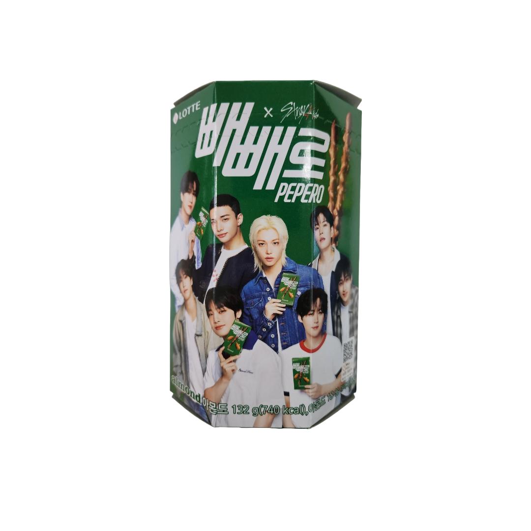 

LOTTE Pepero Original / White Cookies / Almond / Crunky – Stray Kids Limited Edition (8 Options) #Almond Bulk 132g X 1PCS