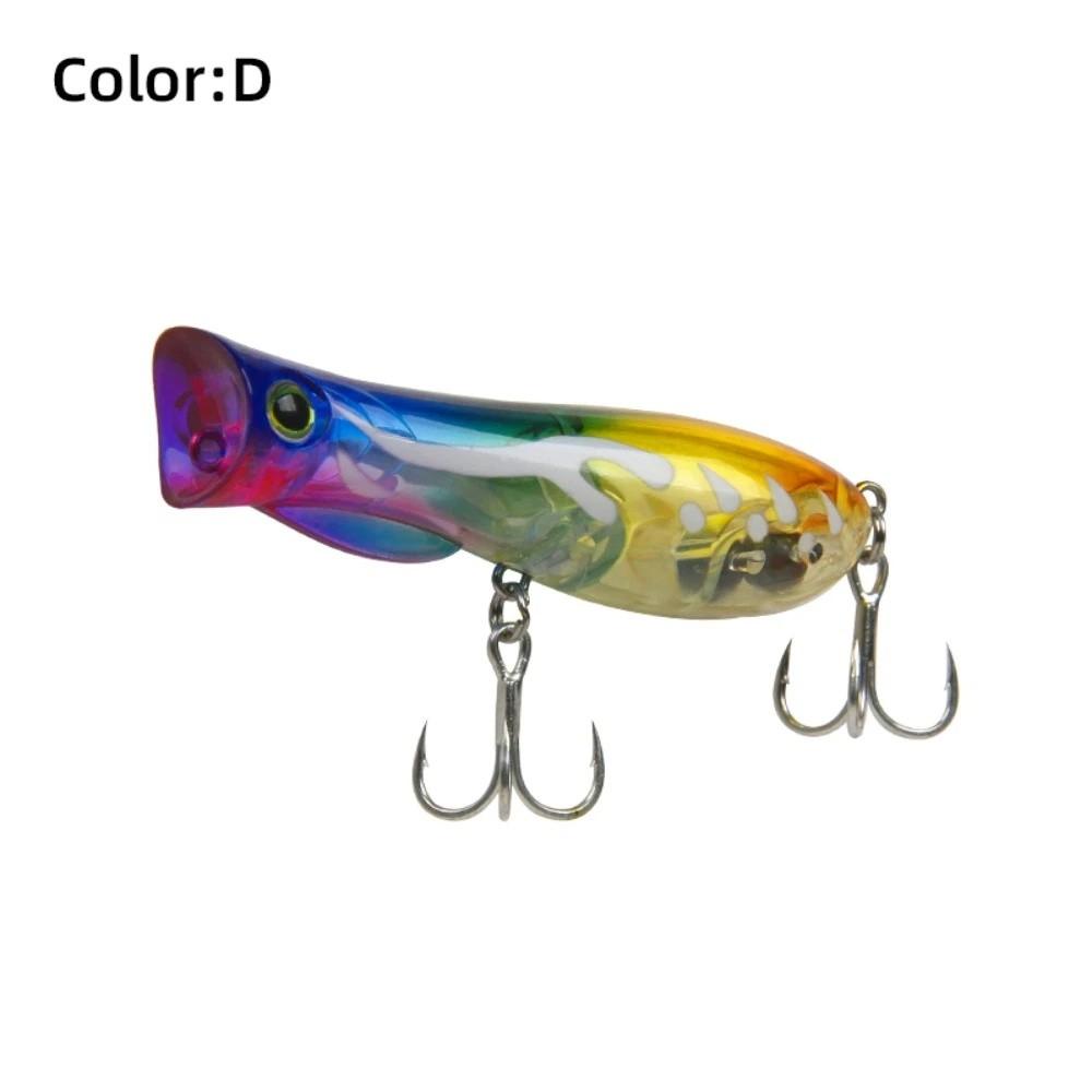 69mm 9.3g Topwater Popper Bait Hard Plastic Rattle Sound Hard Plastic Popper Floating Design Wobble Action