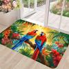 1pc Cute Cartoon Parrot Area Rug Colorful Tropical Bird Decorative Non-Slip Floor Mat for Living Room Bedroom Home Floor Decor