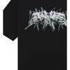 WE11DONE Ss23 Rundhals Bedrucktes Brustmuster Pullover Kurzarm T-Shirt Unisex T-Shirt Schwarz WD-TT1-23-822-U-BK
