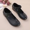 Shoes Summer Hollowed-out Leather Shoes Women's Comfortable Leather Soft-soled Elderly Flat-soled Elderly Hole Sandals