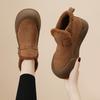 New fashionable short tube snow boots for women with fleece short boots winter warm cotton shoes