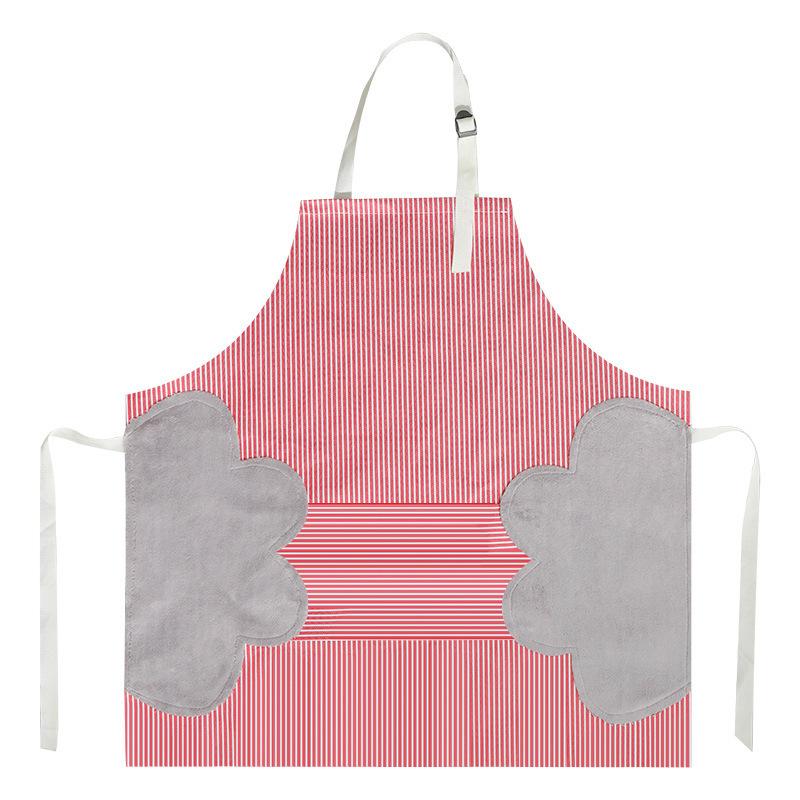 Thickened erasable hand apron oil-proof, sleeved waterproofadult waistband kitchen and restaurant cooking cover