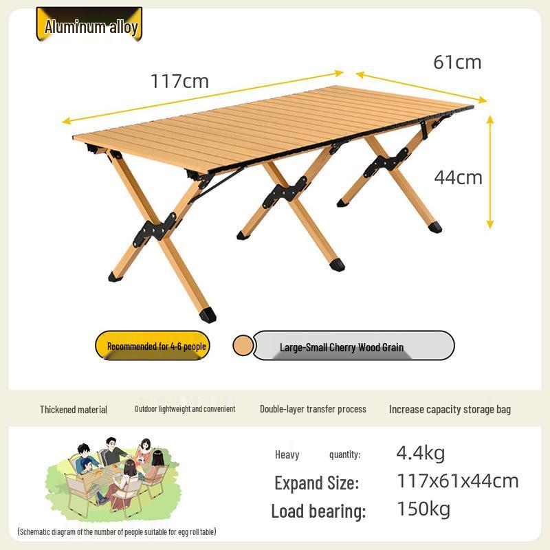 Beechwood Handle Folding Camping Chair – Portable Oxford Cloth Kermit Stool