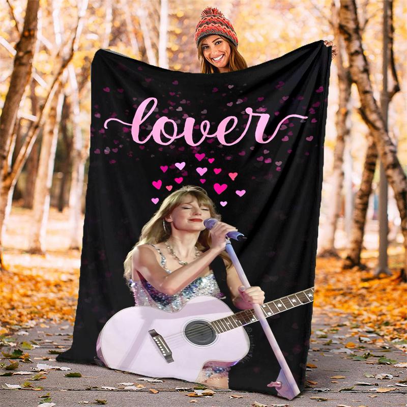 TS Fan Flannel Blanket Soft All-Season Throw, Design for Camping, Car Travel, Hiking Sofa, Bed, Office Perfect Gift for Parties