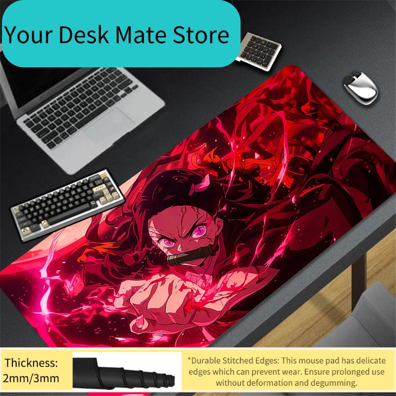 Demon Slayer Nezuko Kamado Blood Demon Art Anime Extended Desk Pad NonSlip AntiDirt Gaming Mouse Pad