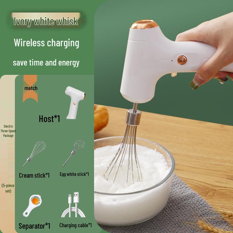 Rechargeable Electric Egg Beater & Automatic Whisk Mixer for Baking