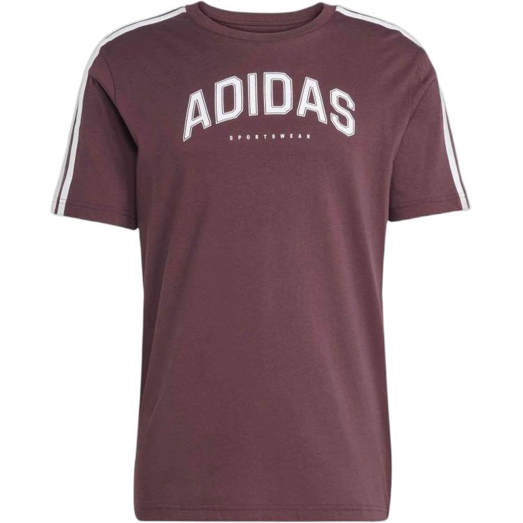 Adidas Crew Neck Pullover Short Sleeve T-Shirt Men Tops Dark-Red JM0380