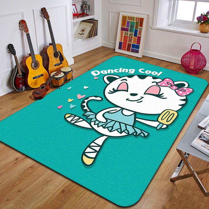 C-Niedliche Katze Bedruckter Teppich Mode Yogamatte Rutschfester Teppich Schlafzimmerdekoration Außenteppich Schlafzimmer Geburtstagsgeschenk