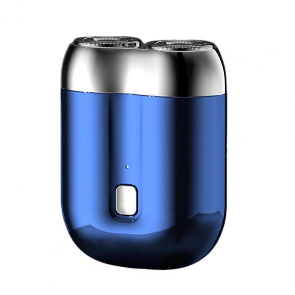 

Електробритва з двома головками Міні-тример для бороди Нові роторні бритви Для чоловіків синій