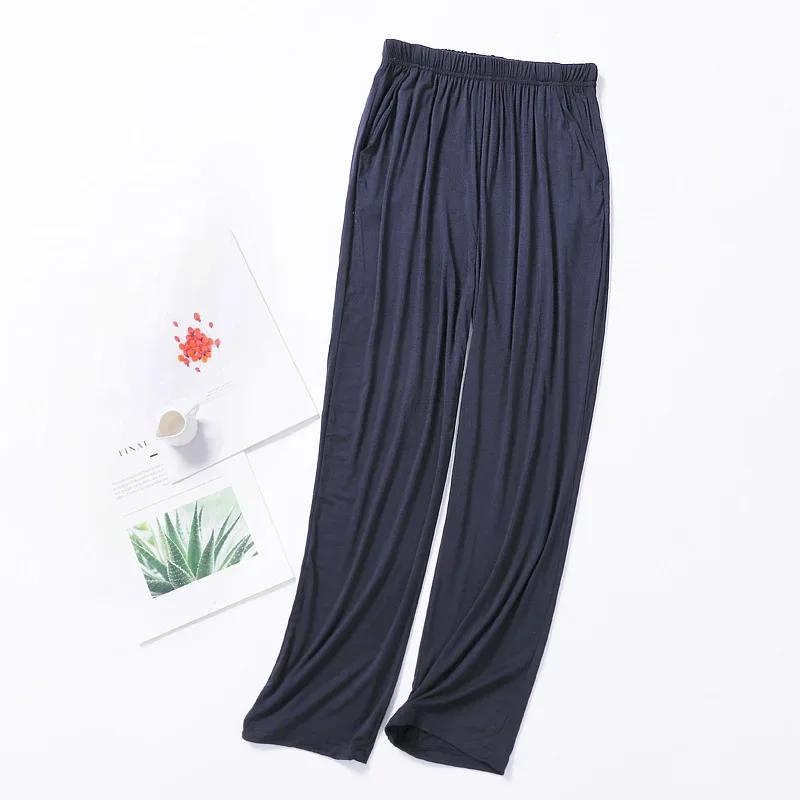 Modal Pajama Pants Thin Men's Spring and Summer Homewear Long Trousers Men's Home Pants Large Size Mosquito-Proof Sleep Pants