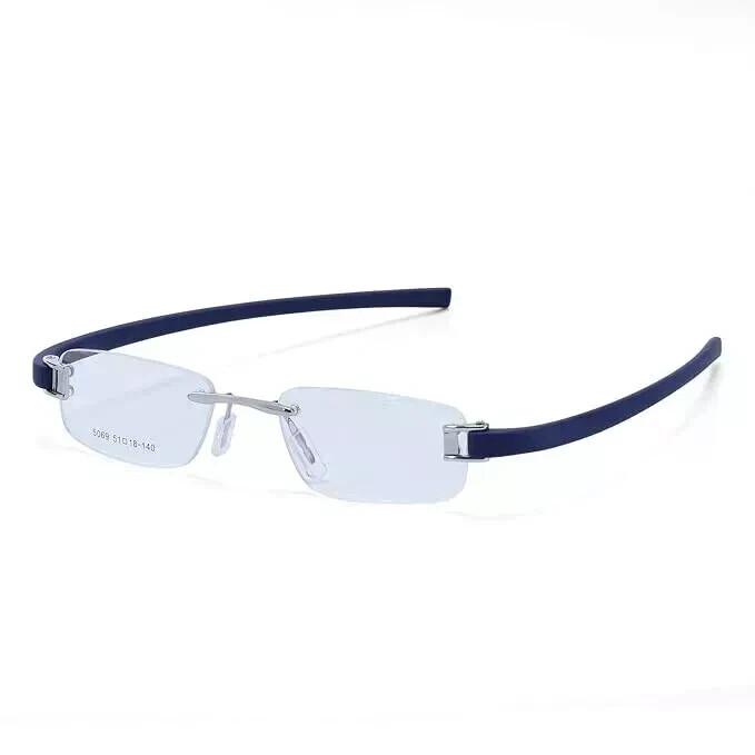RSINC Combo Rimless Frame Eyeglasses for Unisex Silver Orange-Silver Blue Tag A1 JL156426867179
