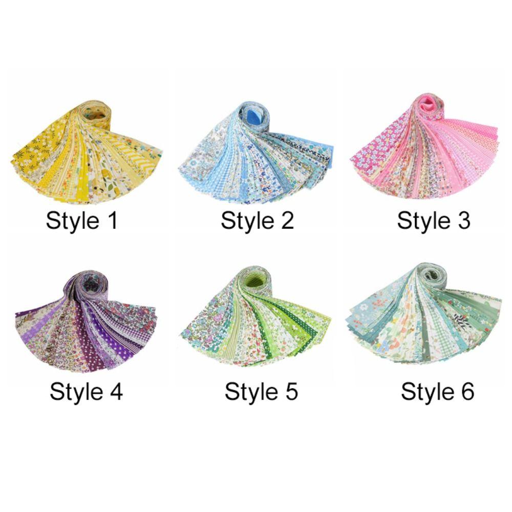40PCS Colorful Printed Patchwork Fabric Jelly Roll Sewing Material Fabric  Sewing