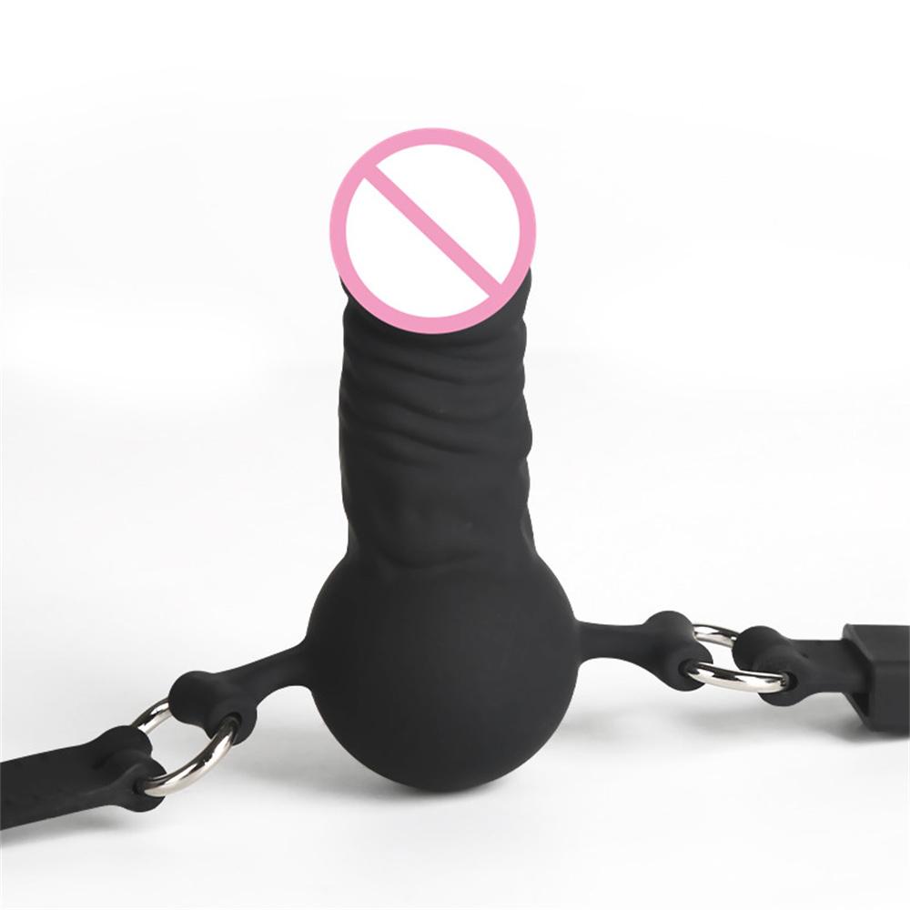 Silicone Dildo Gag  Sex Restraints Adjustable Open Mouth Penis Gags Intimate Goods 18 Toys For Adults Games Erotic Products