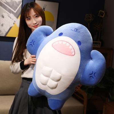 Velká Simulace Roztomilý Svalnatý Žralok Plyšové Hračky Kawaii Vycpané Děti Děti Kluci Dívky Krásný Zvířecí Polštář pro Narozeninové Dárky