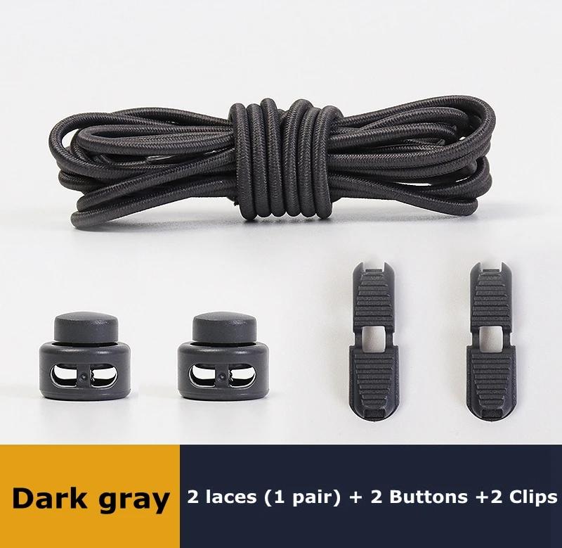 No Tie Shoe Laces Suitable for All Shoes Round Spring Lock Elastic Shoelaces Quick Wear in 1 Second Hiking Sports Lazy Shoelace