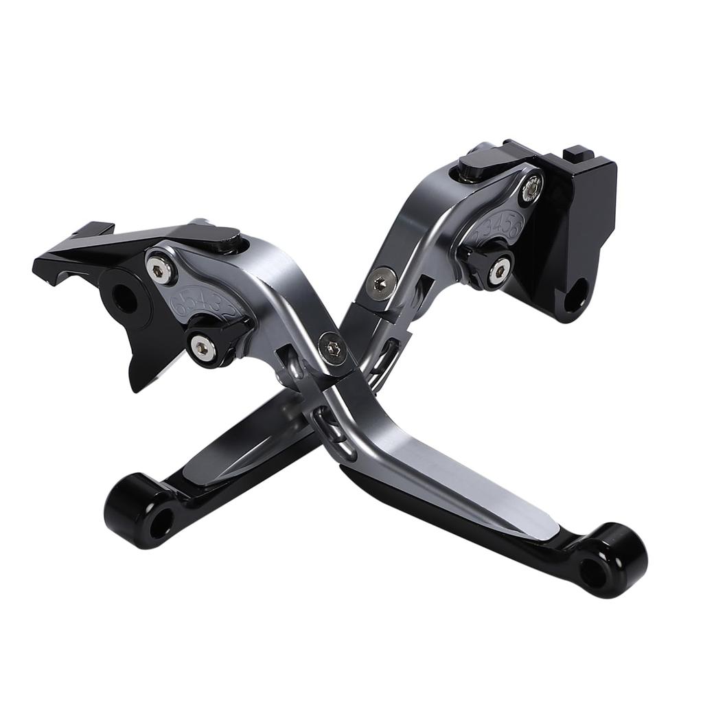 nakira Brake and Clutch Lever Set for Zephyr Balios and Estrella 650 W800, ZZR250, 400, ZRX400, II, (Gunmetal)