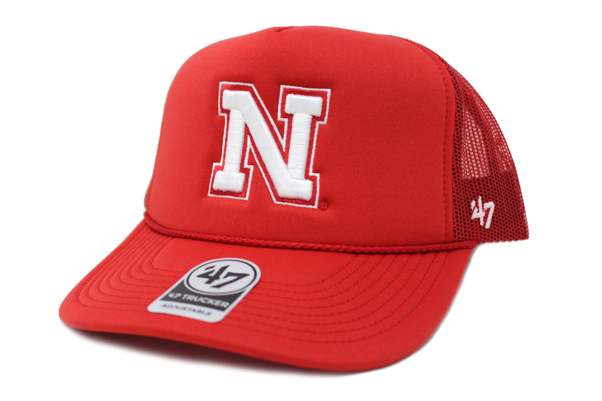 

47 Brand Seven FOAM FRONT MESH 47 TRUCKER Сетка Университет Небраски NCAA Колледж (Сорок Брендов) Кепка, Корнхаскерс,