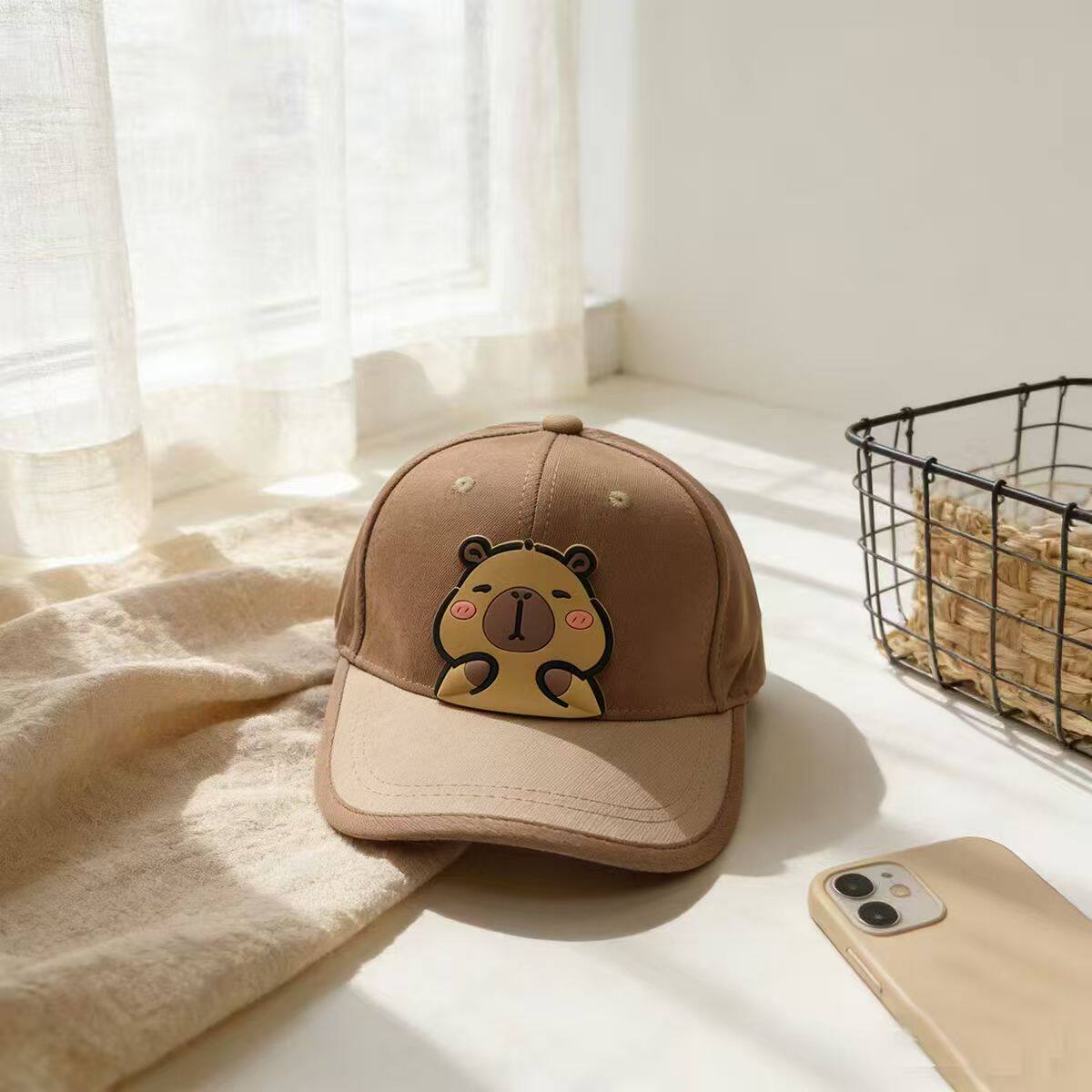 

Children Cap Spring Summer 50-54CM 3-8 Years Thin Baseball Caps Baby Cartoon Hat Sun Visors Toddler Boy Girl Outdoor Adjustable 50-54cm&3-8 years кавовий